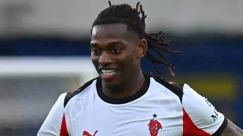 Rafael Leão durante jogo do Milan. (Photo by Alessandro Sabattini/Getty Images)