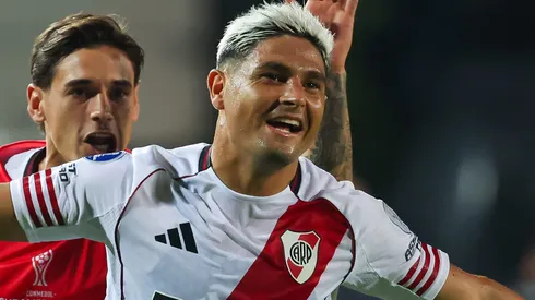 Maximiliano Salas comemora gol do River Plate. (Photo by Edilzon Gamez/Getty Images)