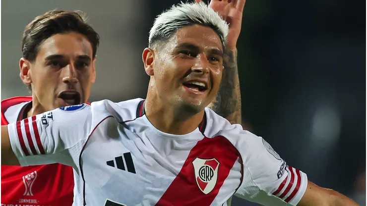 Maximiliano Salas comemora gol do River Plate. (Photo by Edilzon Gamez/Getty Images)