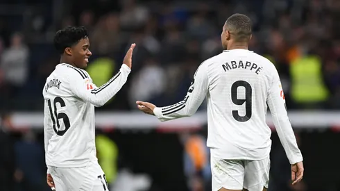 Endrick e Mbappé no Real Madrid (Denis Doyle/Getty Images)