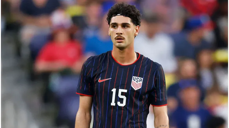 Johnny Cardoso durante partida dos Estados Unidos. Foto: Johnnie Izquierdo/Getty Images