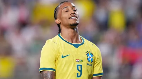 João Pedro durante atividade da Seleção Brasileira comandada por Carlo Ancelotti. Foto: Rich Storry/Getty Images