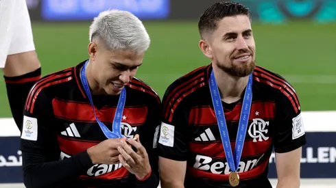 Luiz Araújo e Jorginho após uma partida do Flamengo (Foto: Getty Images/Getty Images)
