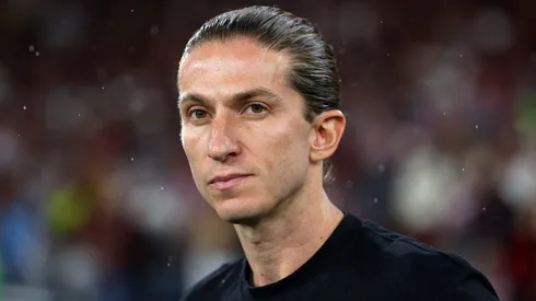 Filipe Luís antes de uma partida do Flamengo. Foto: Wagner Meier/Getty Images