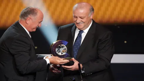 Felipão e Del Bosque em evento da Fifa em 2013 - Christof Koepsel/Getty Images