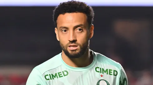Felipe Anderson durante um aquecimento pelo Palmeiras. Foto: Jota Erre/AGIF