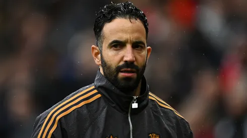Ruben Amorim durante uma partida do Manchester United. Foto: Gareth Copley/Getty Images