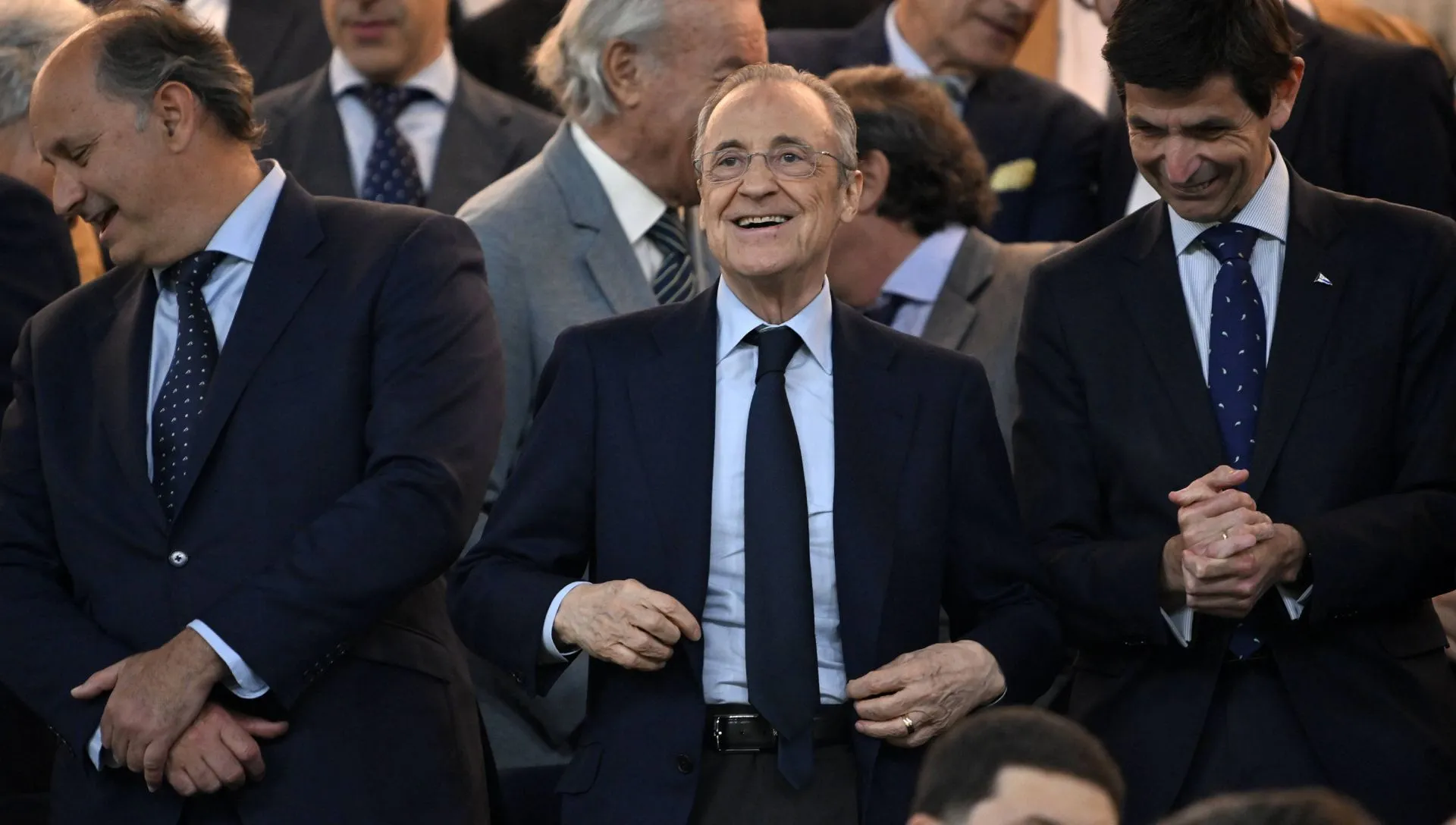 O presidente do Real Madrid, Florentino Pérez, antes da partida da La Liga. Foto: IMAGO/Anadolu Agency