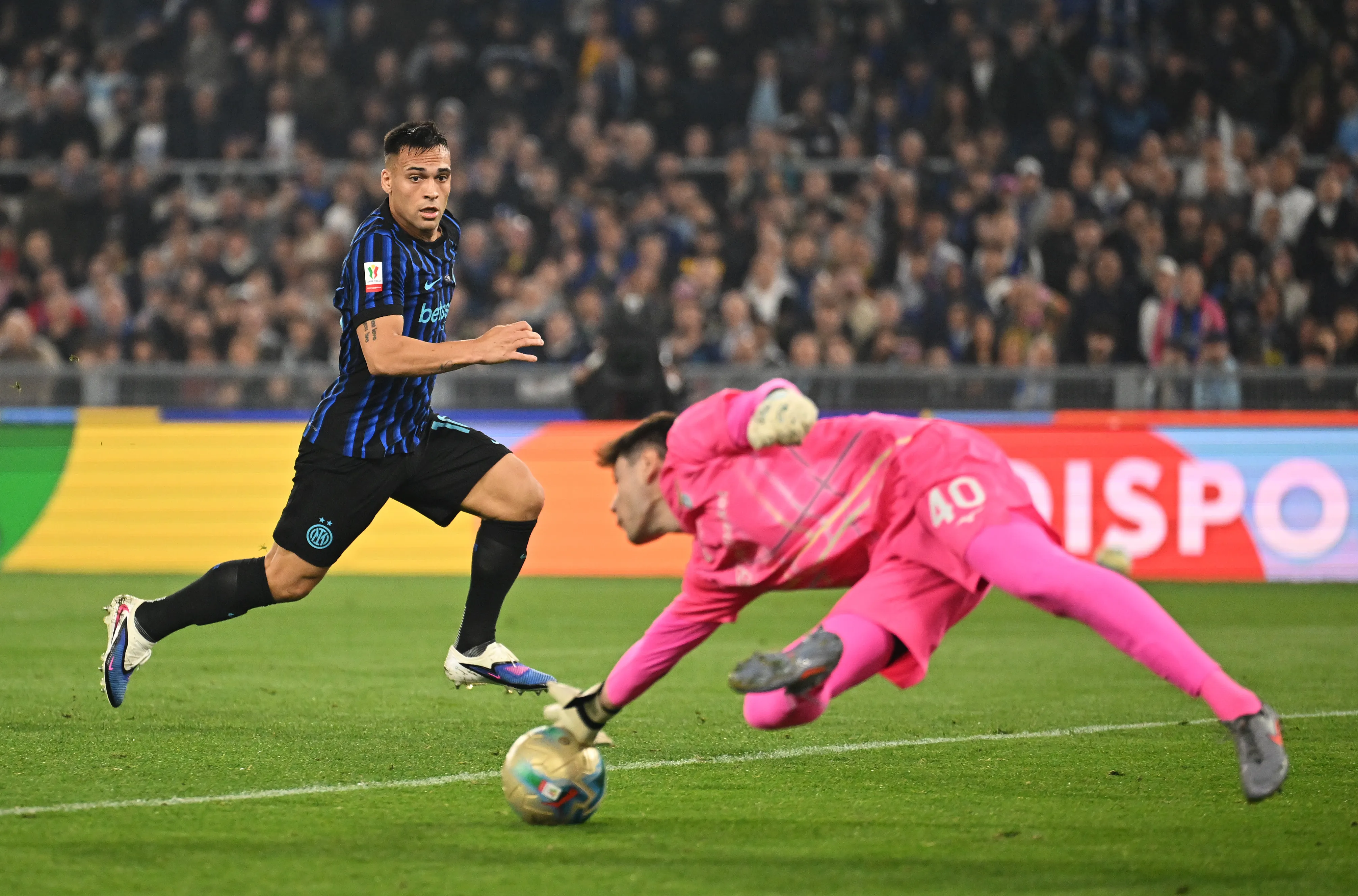Lautaro no momento do segundo gol da Inter(Photo by Tullio M. Puglia/Getty Images)