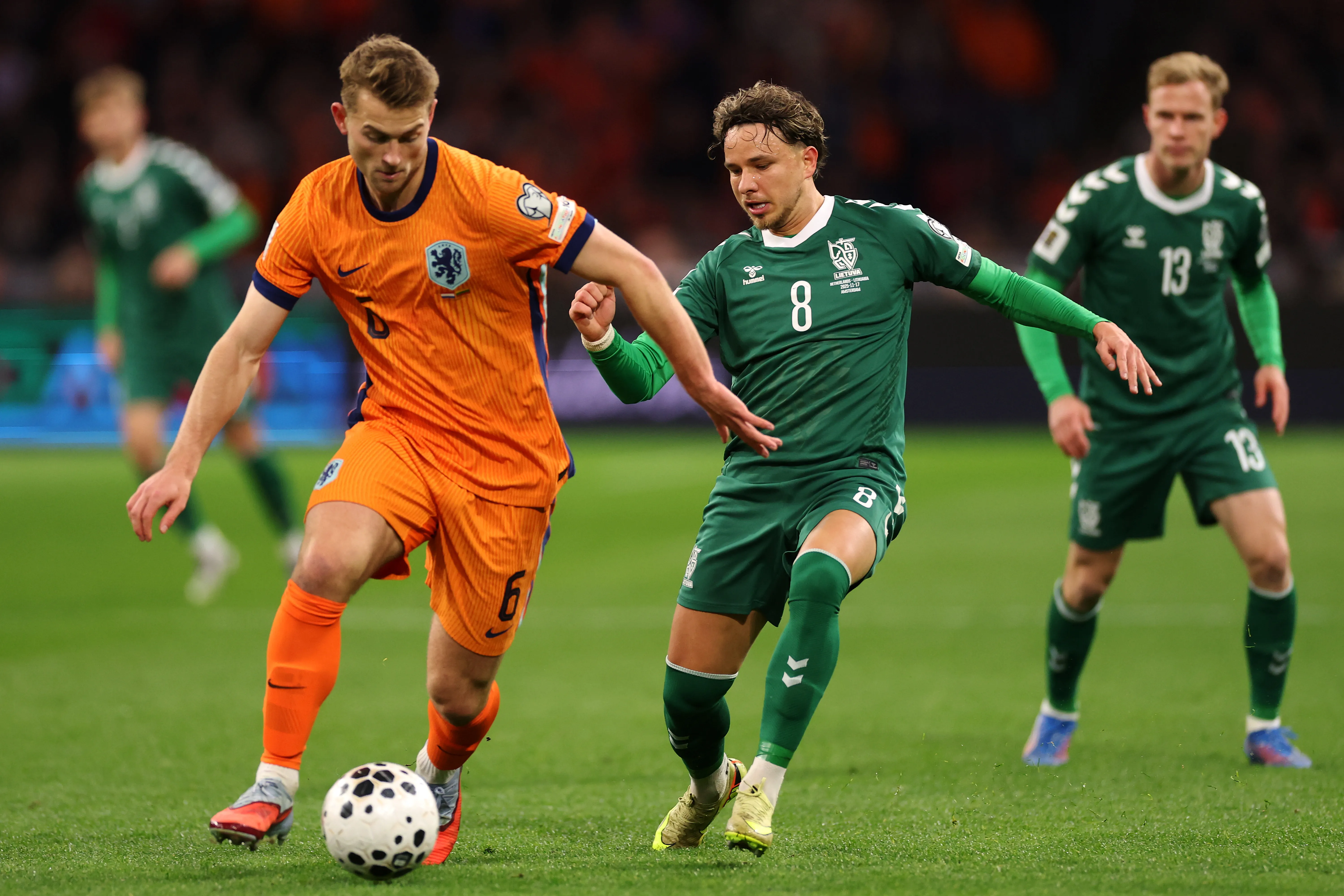 De Ligt em sua última partida pela Holanda. (Foto: Dean Mouhtaropoulos/Getty Images)
