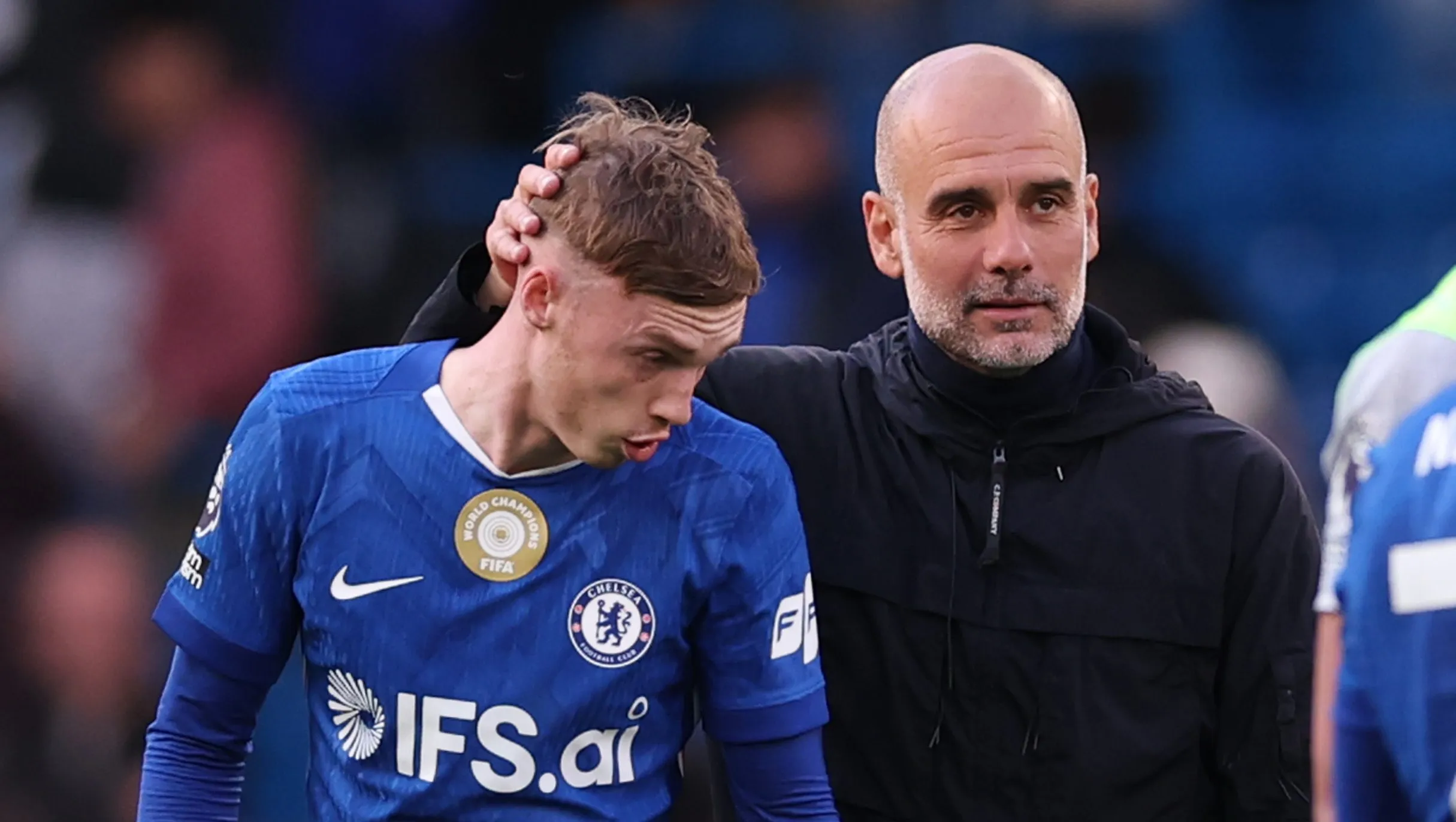 Guardiola e Palmer em Chelsea x Manchester City. Foto: Ryan Pierse/Getty Images