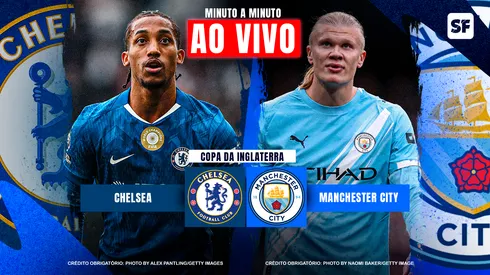Chelsea e City se enfrentam neste sábado. Alex Pantling/Getty Images e Naomi Baker/Getty Images.