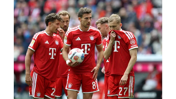Jogadores do Bayern de Munique durante uma partida. Foto: Alexander Hassenstein/Getty Images