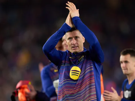 Lewandowski se despede da torcida do Barça contra o Betis