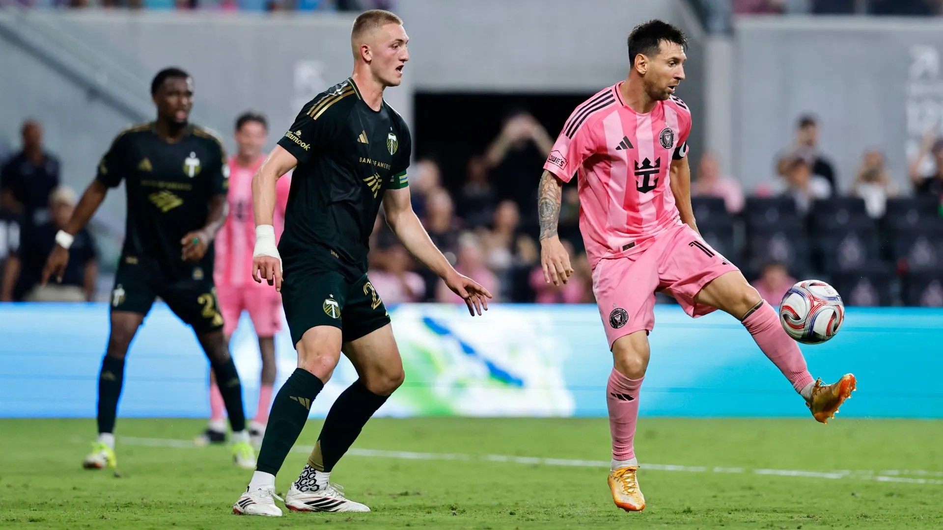 Lance de Messi na partida entre Inter Miami e Portland Timbers (foto: Carmen Mandato/Getty Images)