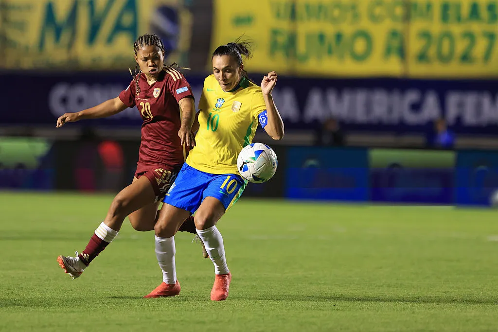 Marta atuando pela Seleção Feminina - Foto: Franklin Jacome/Getty Images