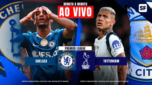 Chelsea e Tottenham se enfrentam nesta terça-feira. Carl Recine/Getty Images e Alex Pantling/Getty Images