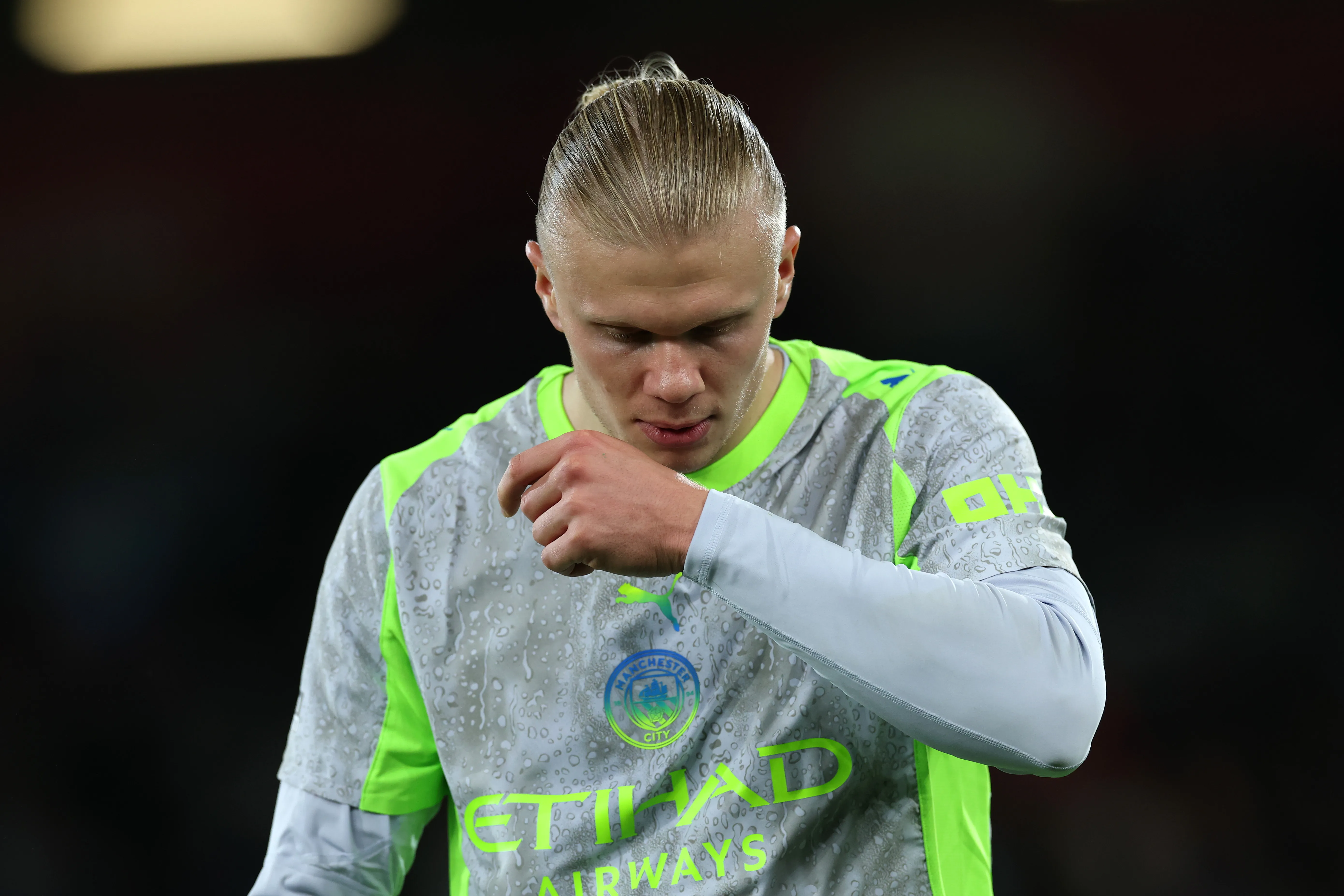 Erling Haaland após apito final da partida. (Photo by Eddie Keogh/Getty Images)
