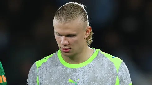 Haaland após empate do City. (Photo by Eddie Keogh/Getty Images)