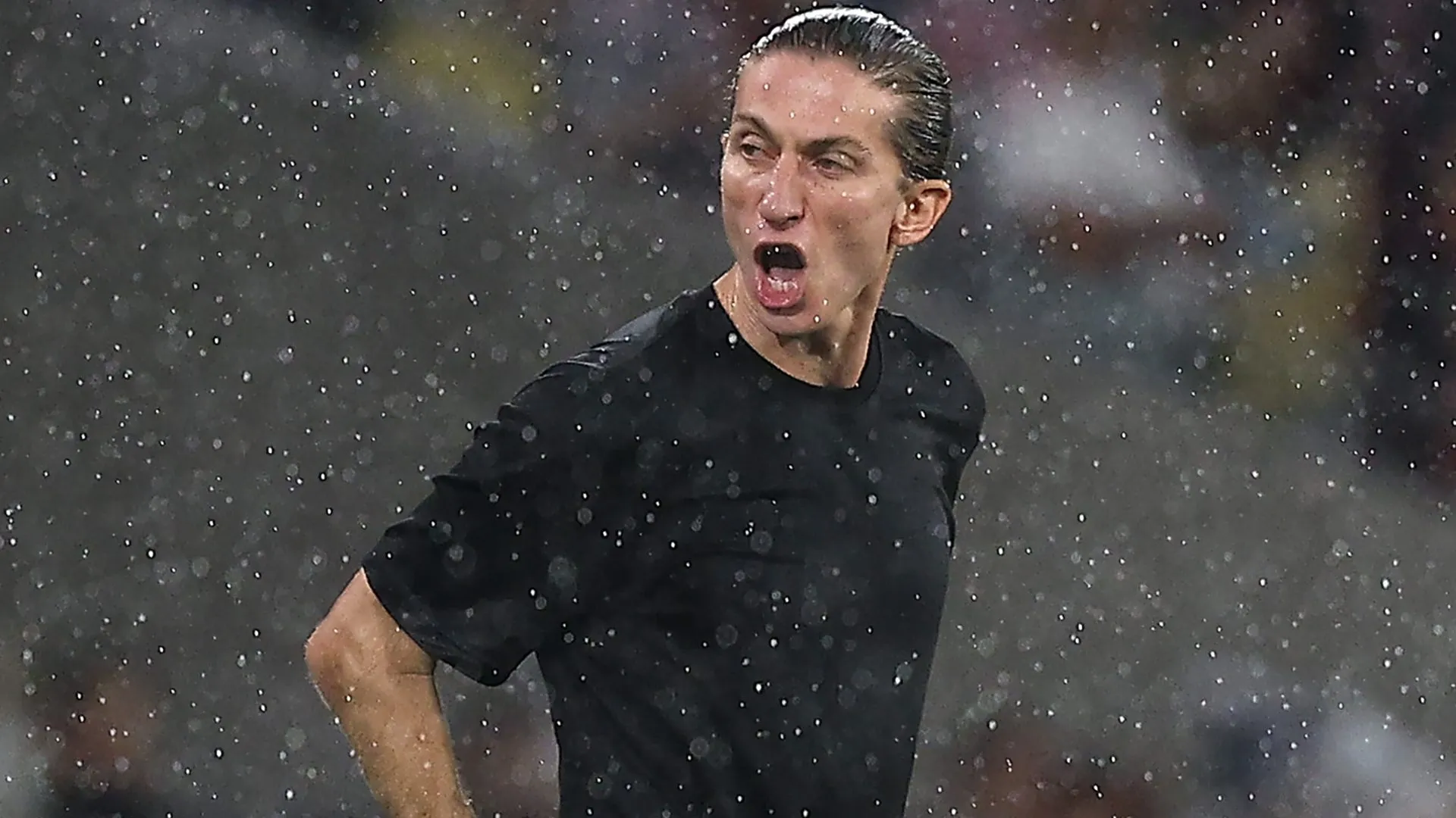 Filipe Luis durante jogo do Flamengo