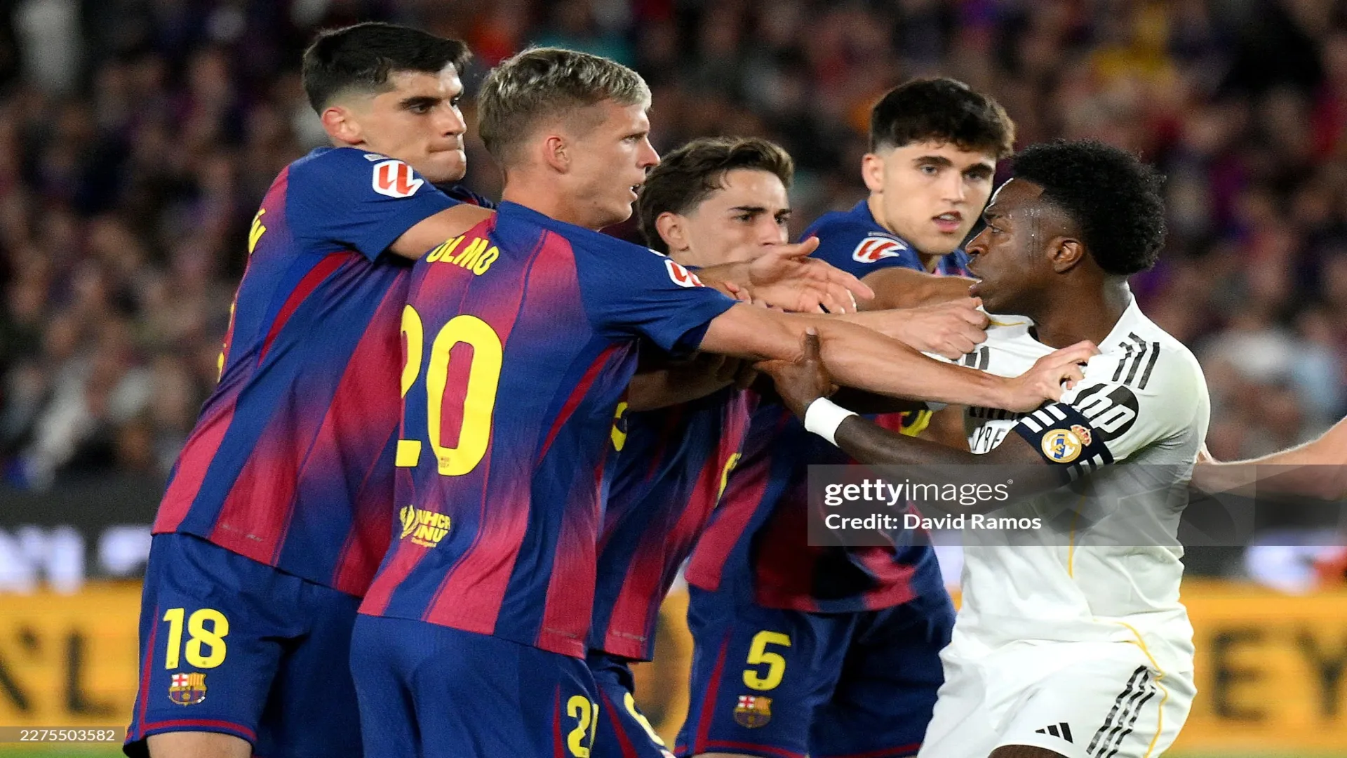 Gavi discute com Vini Jr no último El Clásico – David Ramos/Getty Images