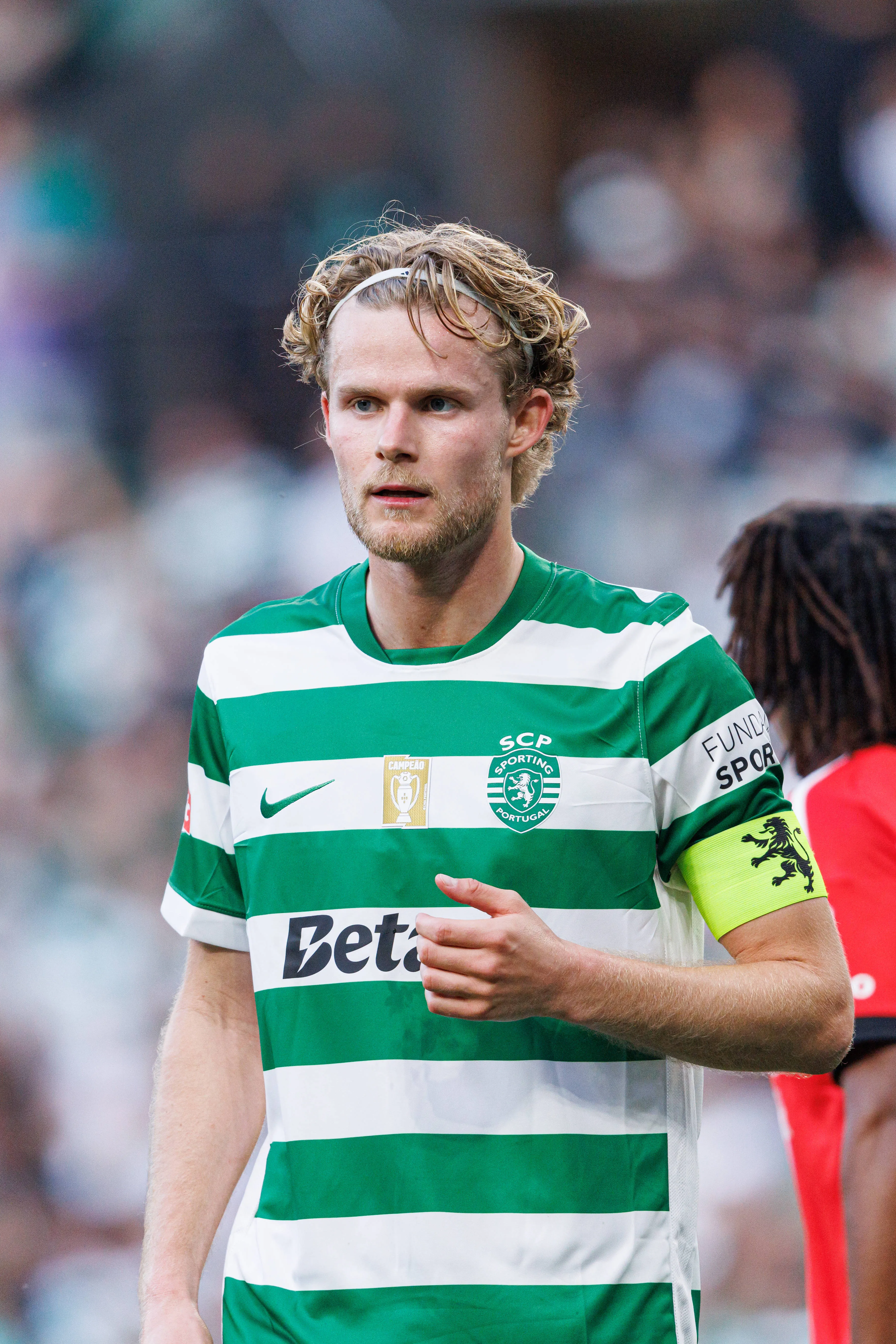 Morten Hjulmand, do Sporting, se tornou um alvo do Real Madrid a pedido de Mourinho, segundo o COPE. Foto:  IMAGO /&nbsp;Ball Raw Images