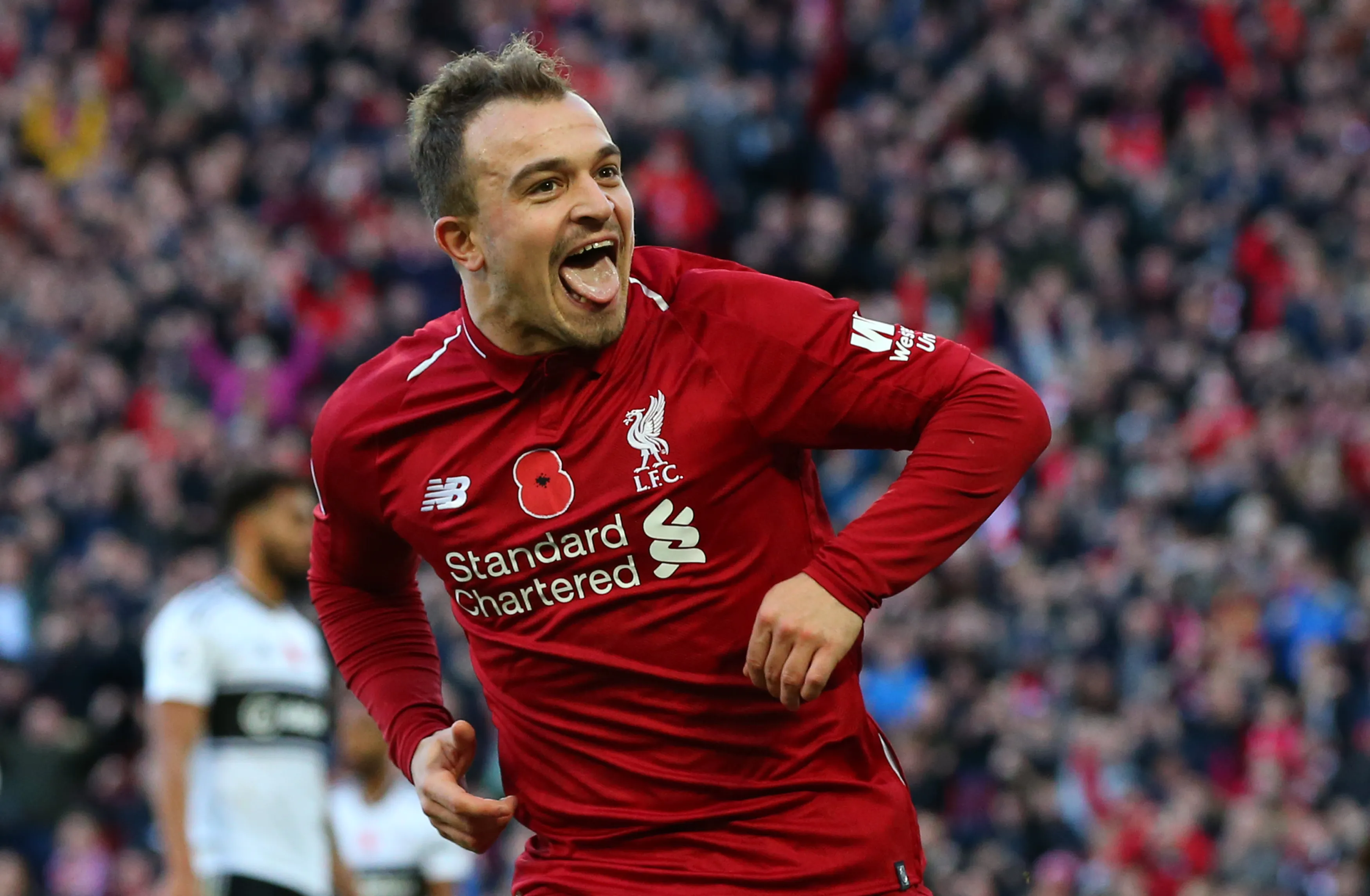 Shaqiri nos tempos de Liverpool (Foto: Alex Livesey/Getty Images)