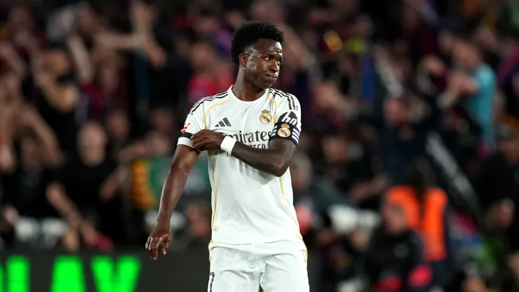 Vini Jr. em jogo do Real Madrid (Alex Caparros/Getty Images)