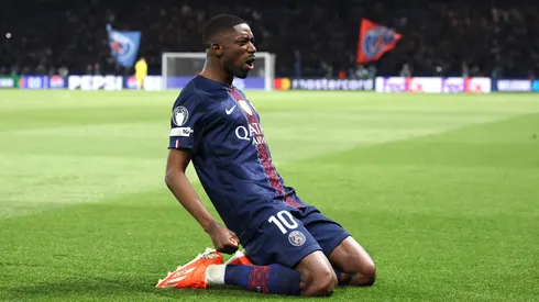 Ousmane Dembélé comemora gol do PSG (Alex Grimm/Getty Images)