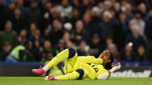 Spence após choque com Delap. Foto: IMAGO/Imagens de esportes profissionais