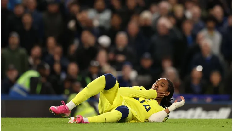Spence após choque com Delap. Foto: IMAGO/Imagens de esportes profissionais