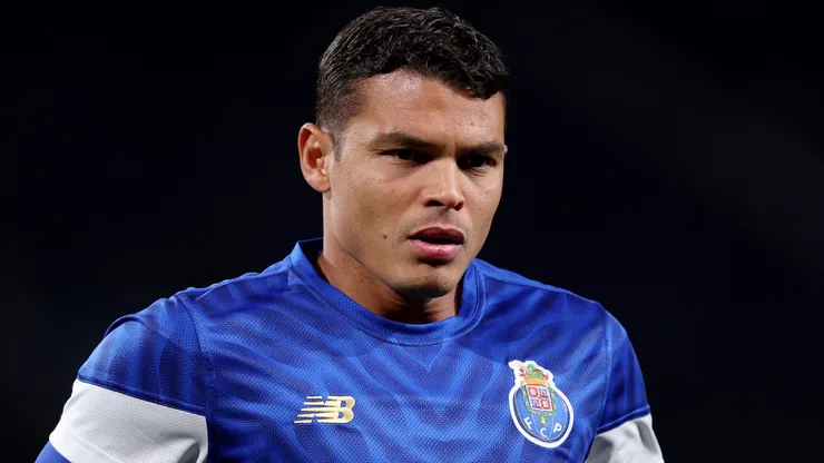 Thiago Silva antes de uma partida pelo Porto. Foto: Diogo Cardoso/Getty Images