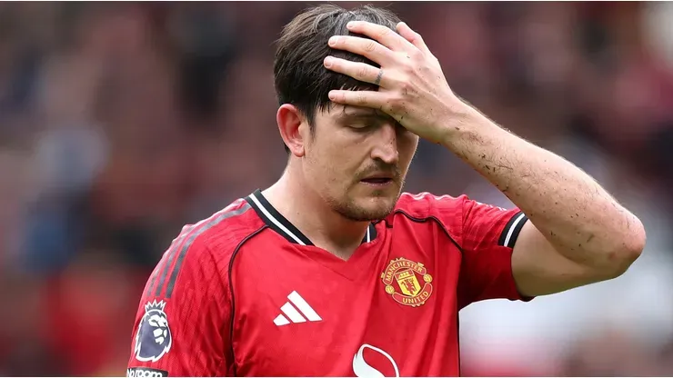 Harry Maguire durante partida do United. (Photo by Michael Regan/Getty Images)