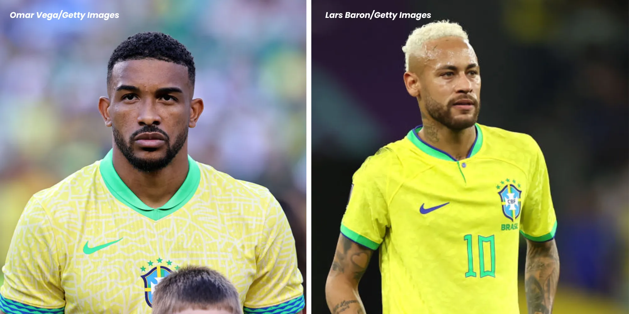 Bremer comentou sobre a presença de Neymar na Seleção (Fotos: Omar Vega e Lars Baron/Getty Images)