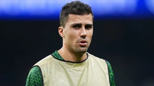 Rodri antes de uma partida do Manchester City. Foto: Angel Martinez/Getty Images