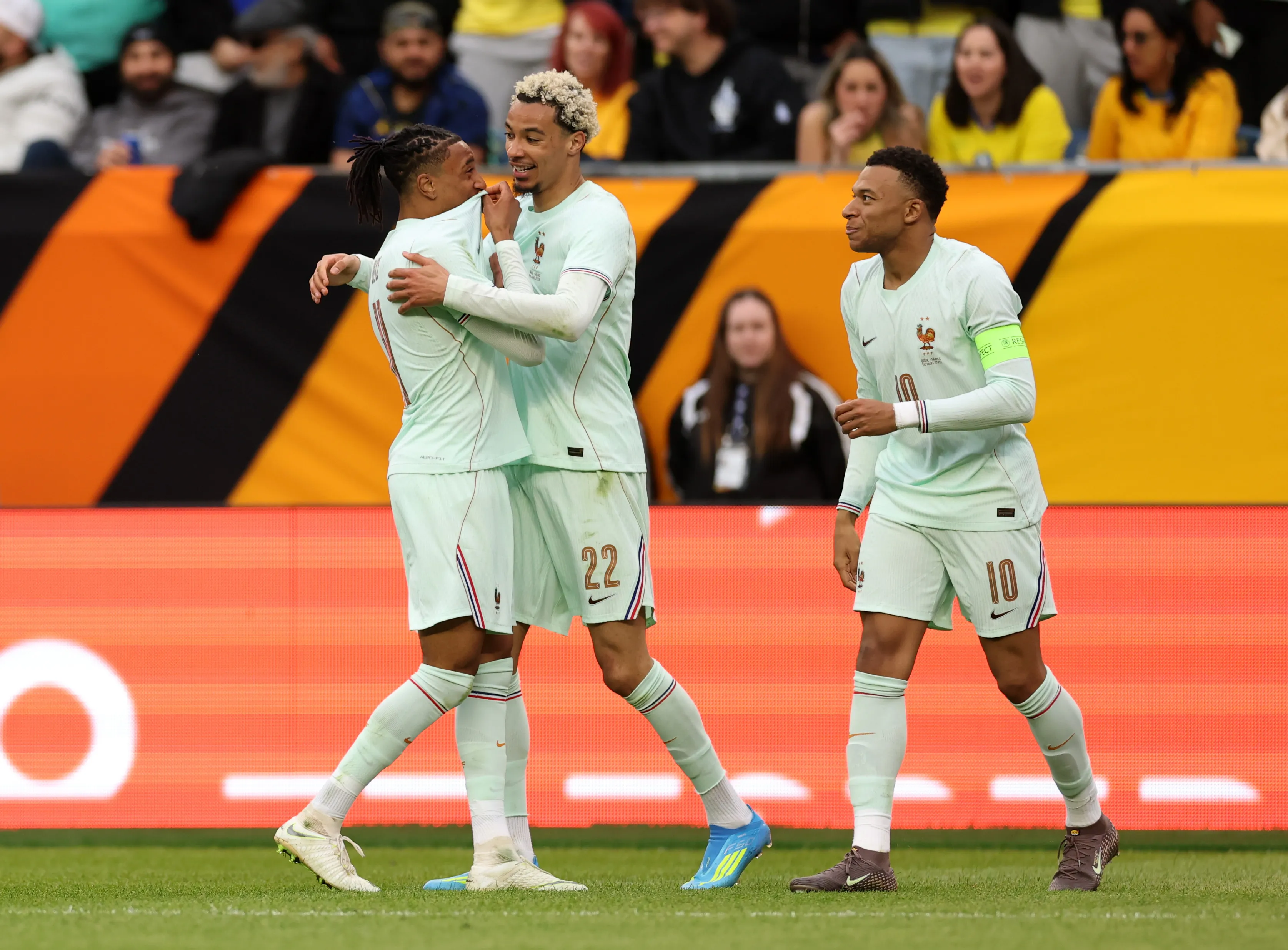 Jogadores da França comemorando gol.  (Foto: Maddie Meyer/Getty Images)
