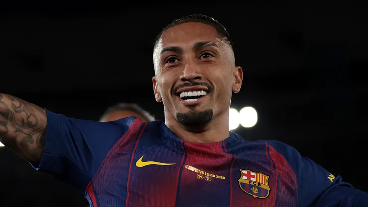 Barcelona entra em campo pela La Liga. Foto: Eric Alonso/Getty Images