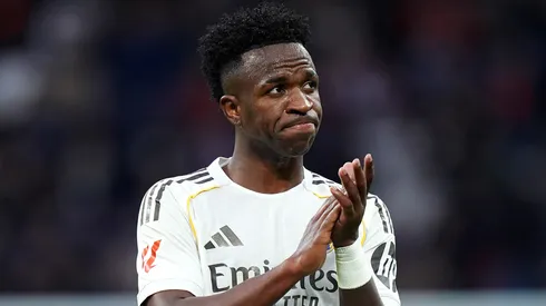 Vinicius Júnior após uma partida do Real Madrid. Foto: Angel Martinez/Getty Images
