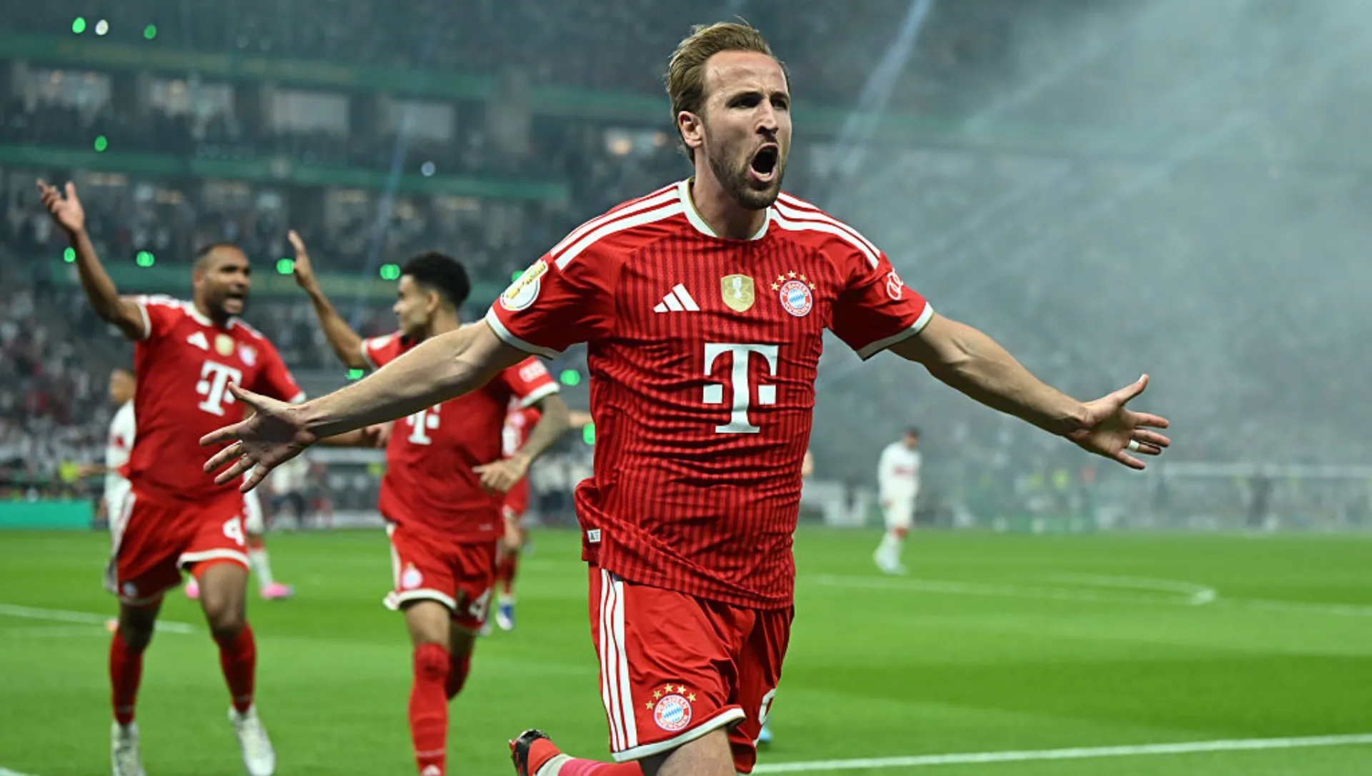 Harry Kane em ação pelo Bayern