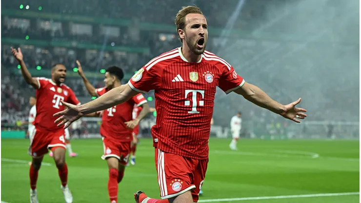 Harry Kane anotou um hat-trick. Christian Kaspar-Bartke/Getty Images.