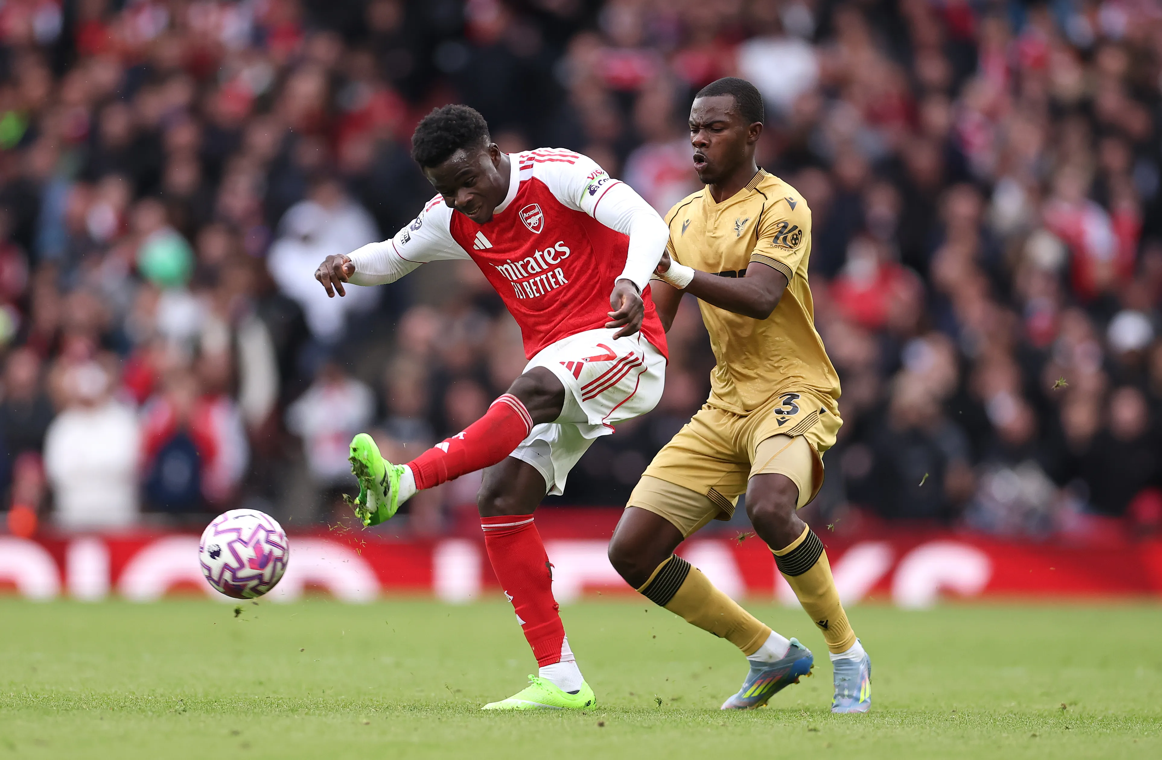 Arsenal x Crystal Palace no primeiro turno. (Foto: Alex Pantling/Getty Images)
