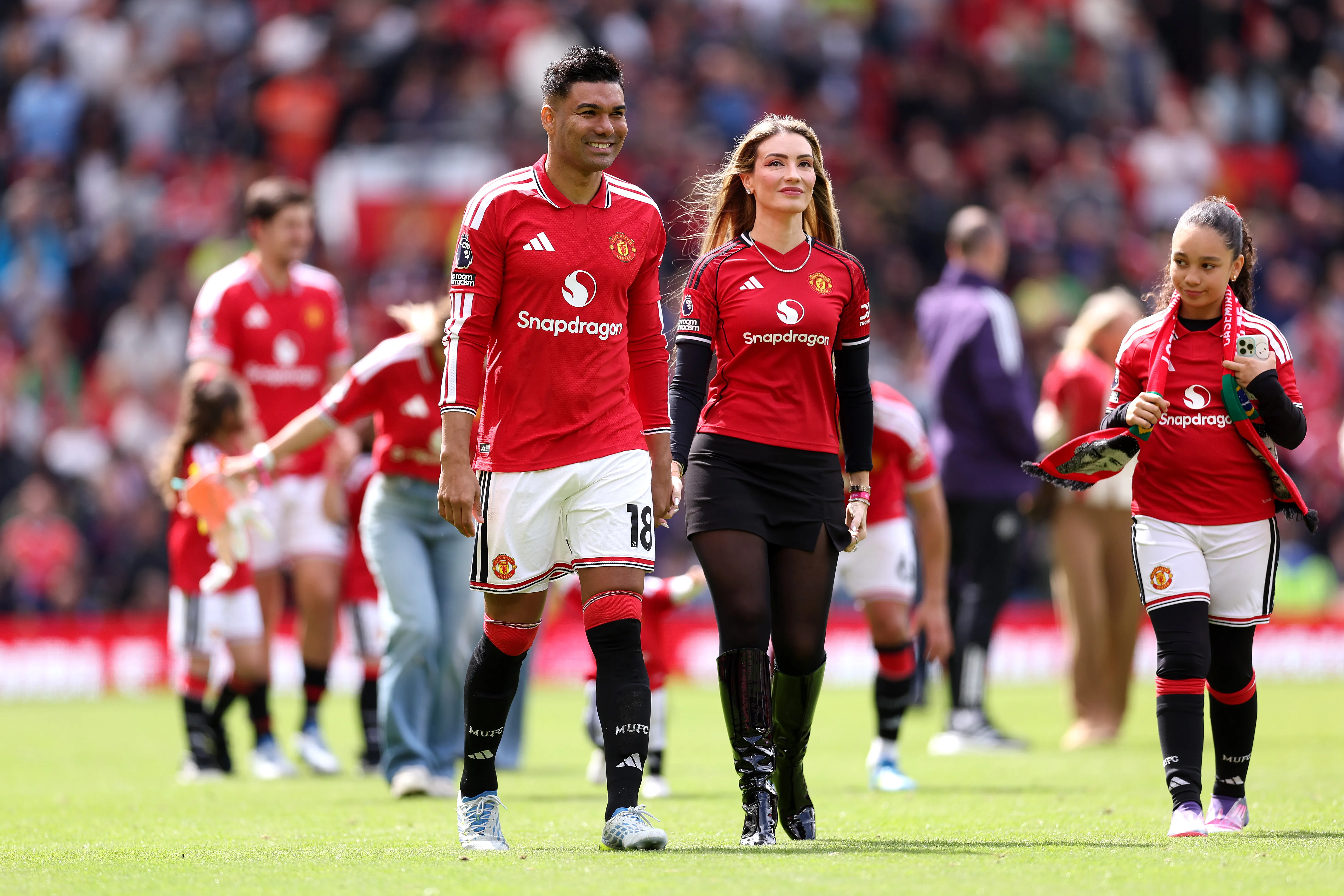 Casemiro se despede do Manchester United. Foto: Alex Livesey/Getty Images