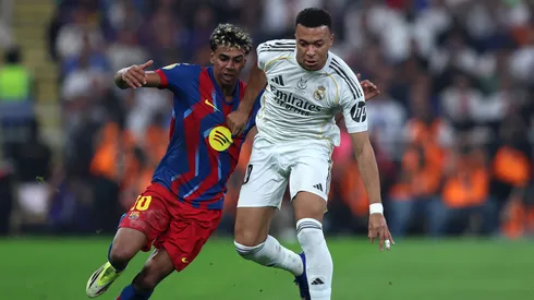 Disputa entre Yamal e Mbappé. (Foto: Yasser Bakhsh/Getty Images)