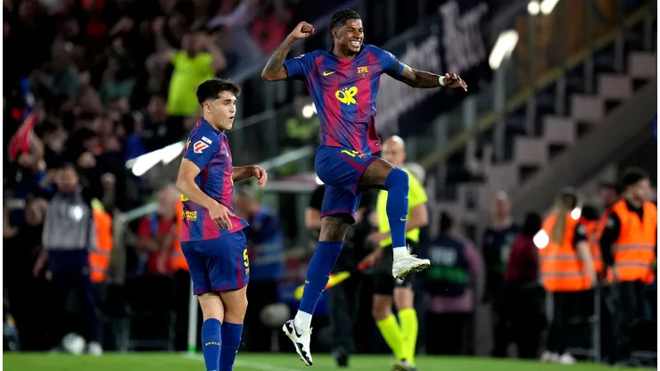 Marcus Rashford durante partida do Barcelona. Foto: Alex Caparros/Getty Images