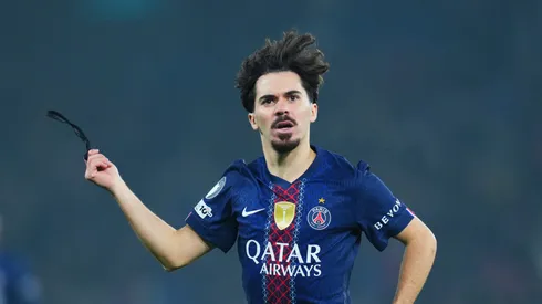 O meia Vitinha em jogo do PSG (Franco Arland/Getty Images)