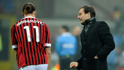 Ibrahimovic e Allegri teriam vivido forte tensão nos bastidores. Foto: Claudio Villa/Getty Images