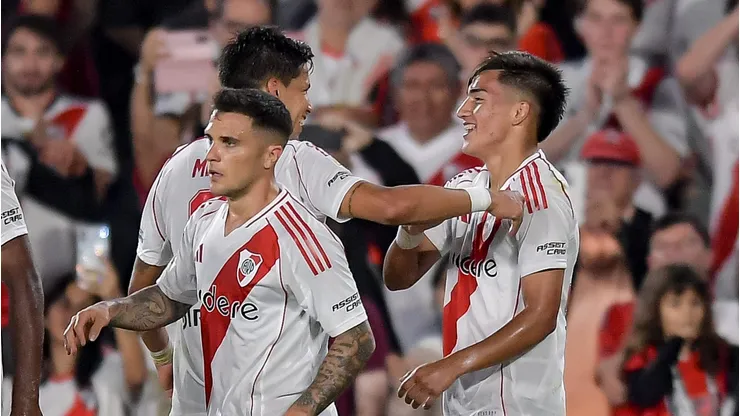 Jogadores do River Plate comemoram vitória da equipe (Photo by Marcelo Endelli/Getty Images)