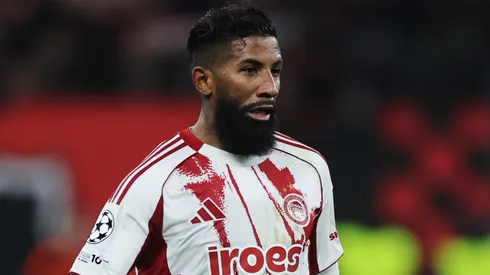 Rodinei em ação pelo Olympiacos. Foto: Alex Grimm/Getty Images