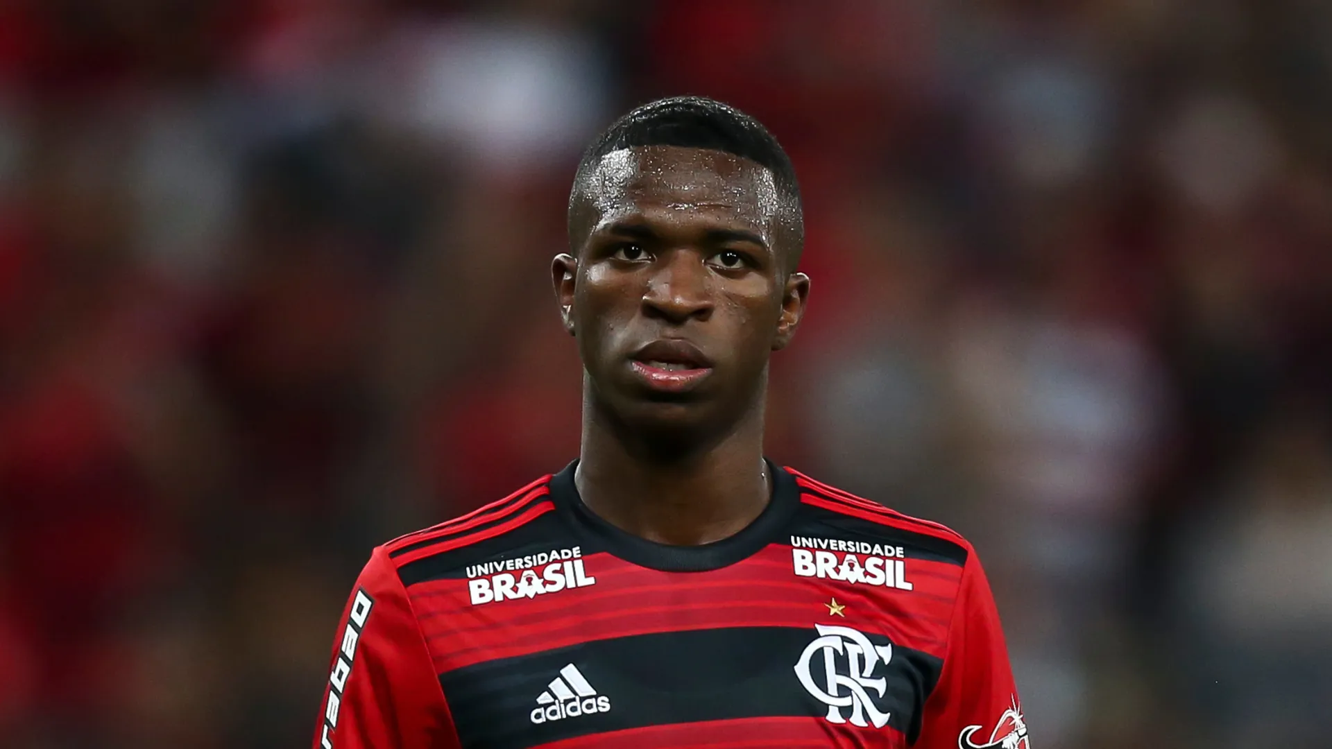 Vinicius Junior em jogo do Flamengo