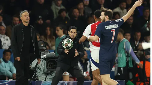 Luis Enrique e Arteta. (Foto: Richard Heathcote/Getty Images)